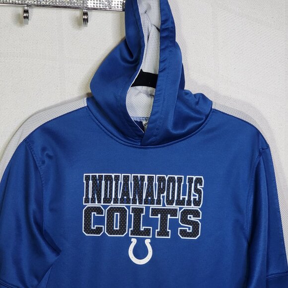 NFL Team Apparel Youth Indianapolis Colts Blue Poly Pull Over Hoodie Size XXL 18 - Picture 5 of 16